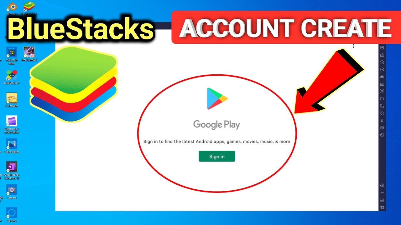 PC Me BlueStack ke andar play store me Login kaise kare | How to sign in play store in bluestack