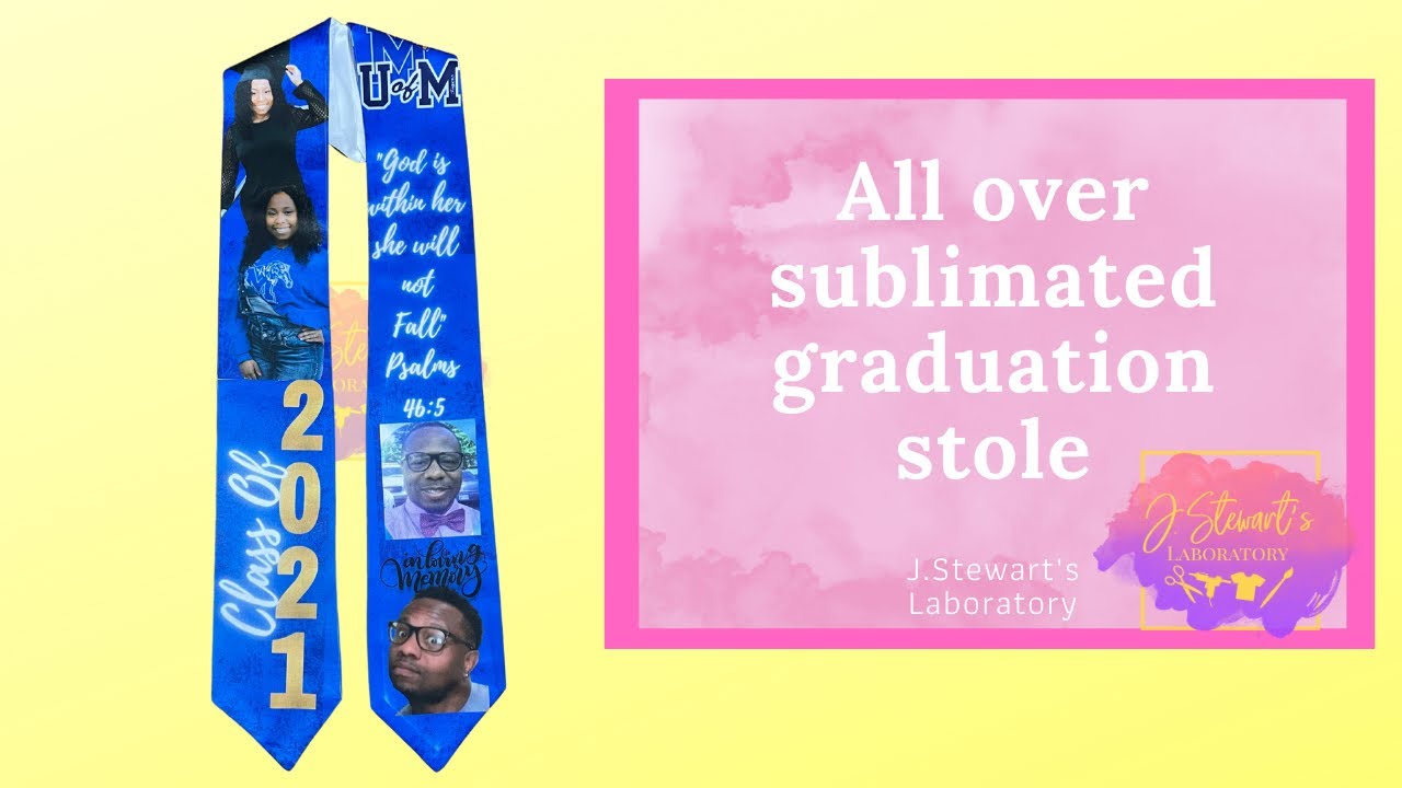 All Over Sublimation Graduation Stole | Design With Canva