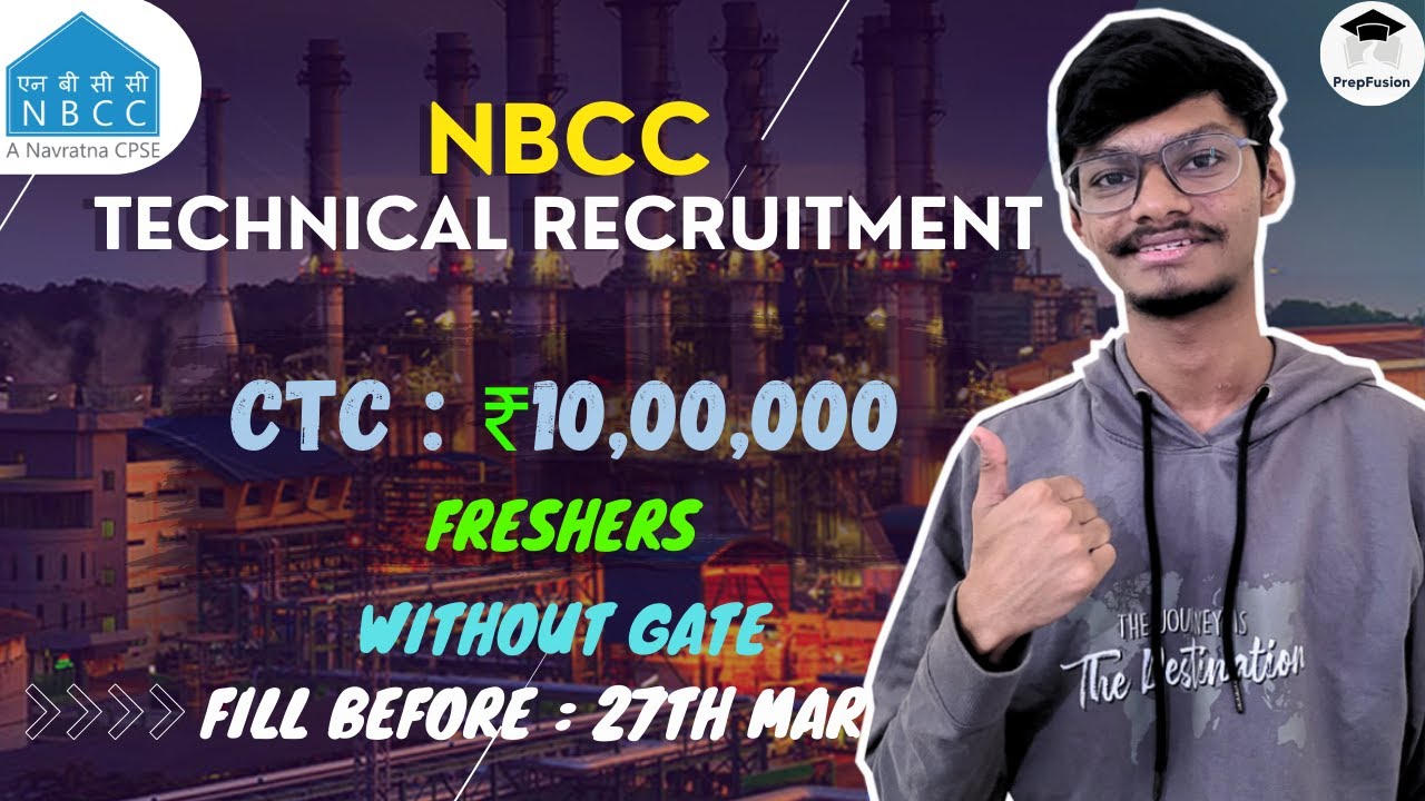 NBCC(PSU) Recruitment 2024 | Permanent Job | Freshers