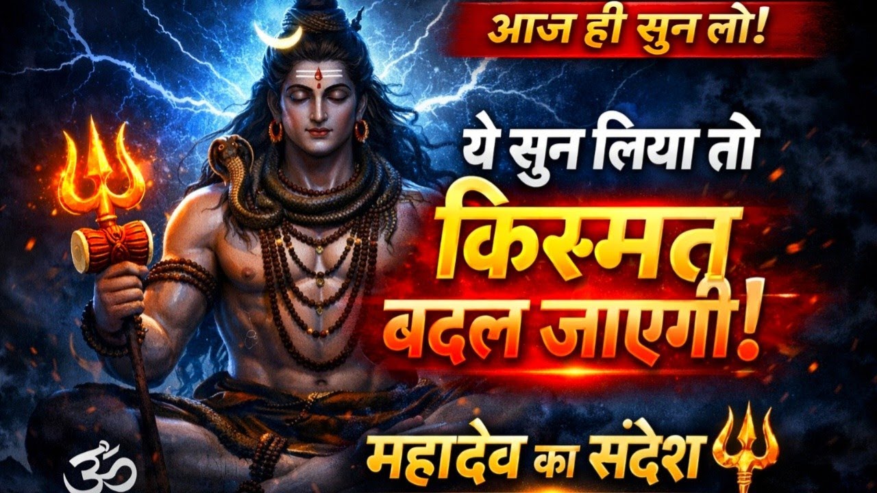 🔱 आज का यह महादेव का संदेश अगर आपने सुन लिया, तो समझ लीजिए आपकी किस्मत बदलने वाली है! 🔱#mahadev 