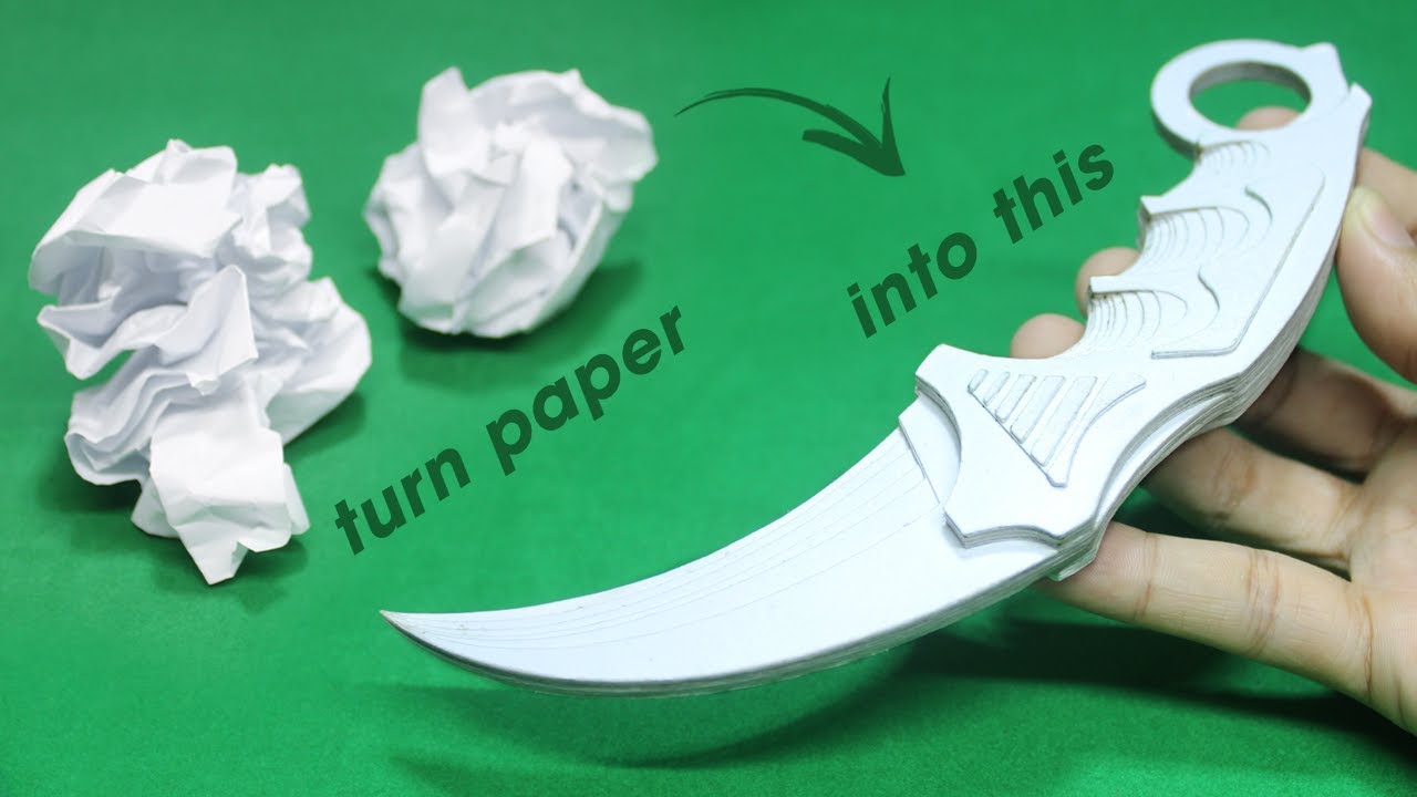 Как сделать реалистичный керамбит из бумаги — 3D-версия — бесплатный шаблон