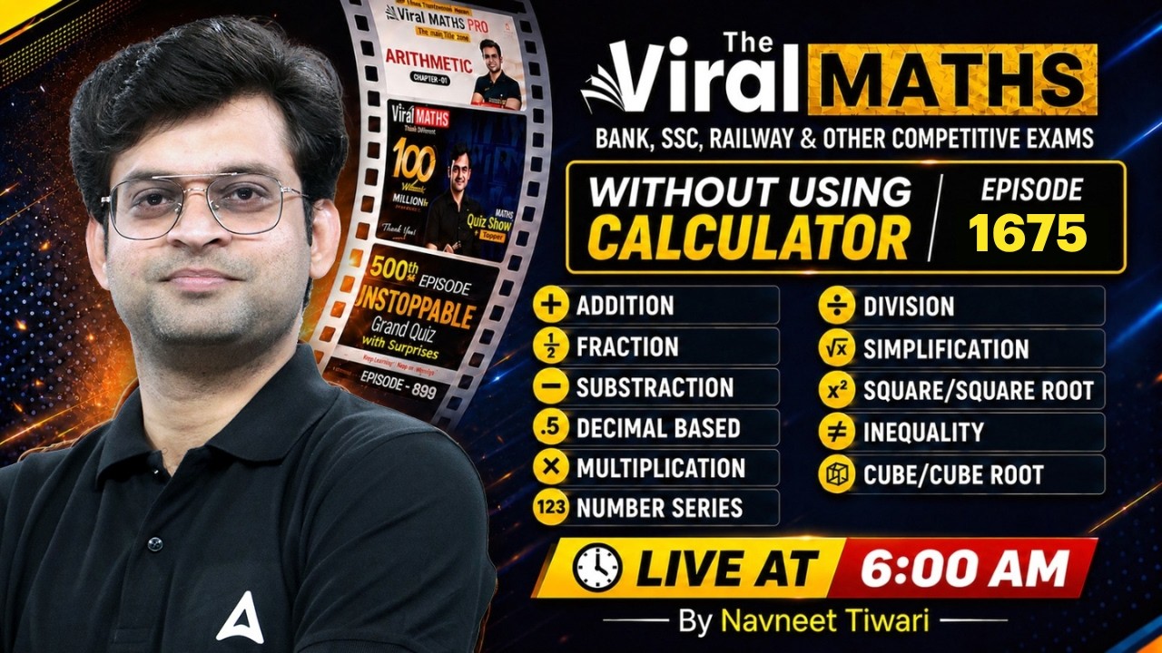 Viral Maths 1175 | Without Calculator | Complete Maths Tricks for Bank, SSC & Railway