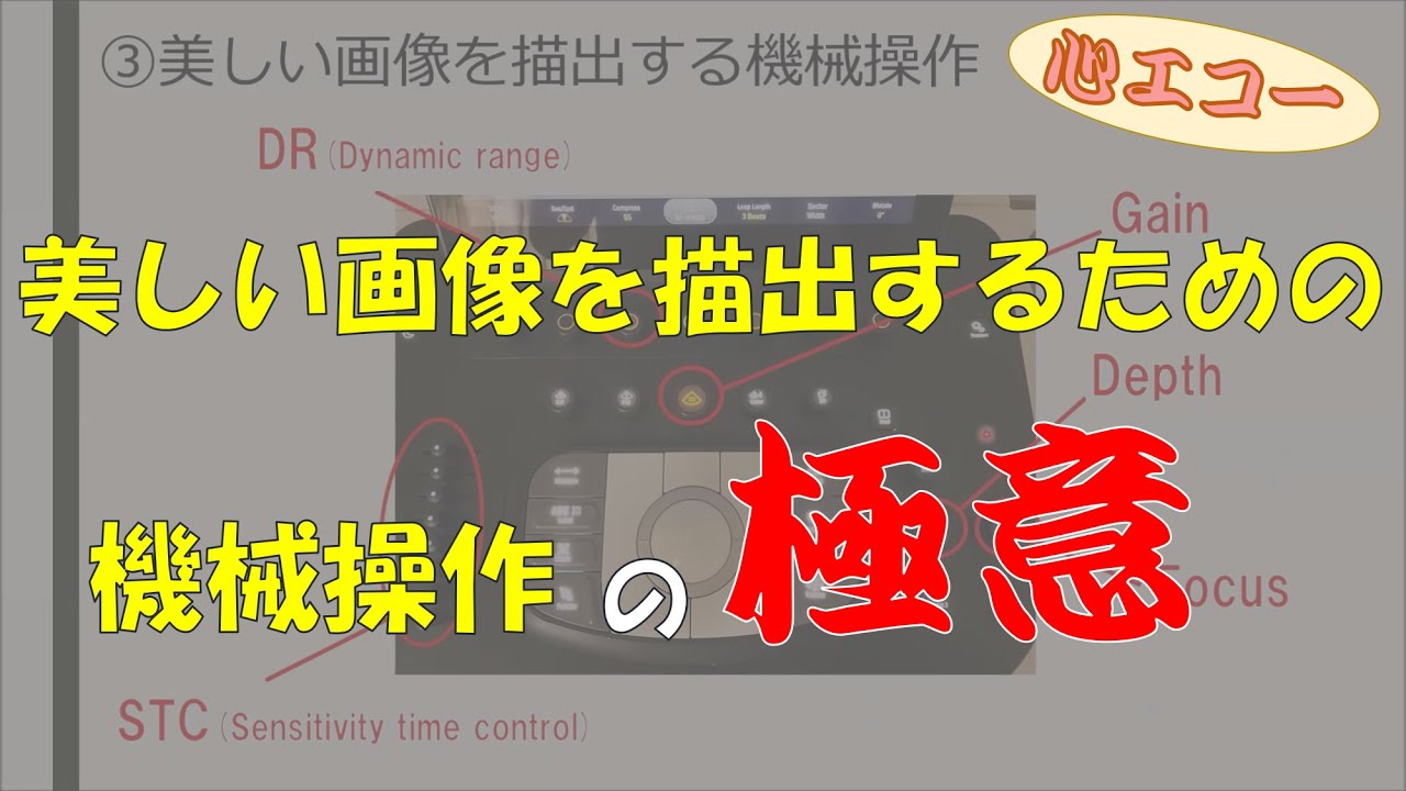 【心エコー】機械操作のポイントを覚えてキレイな画像を出そう！