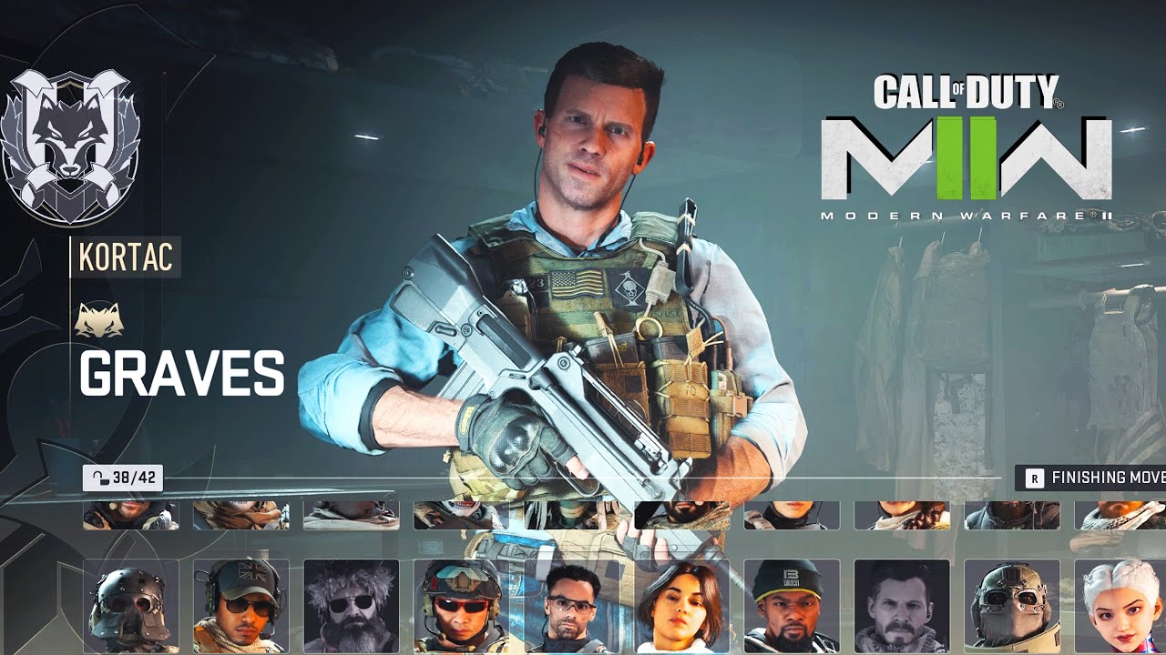 Modern Warfare II - Operator Graves Menu Animations & Voicelines