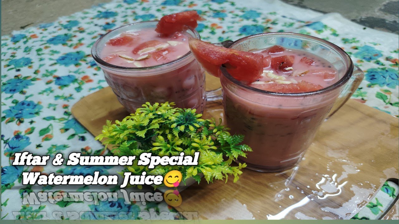 Iftar & Summer Special Watermelon Juice Recipe /Simply Healthy Recipe😋 #Suscribe @Mahabubbeekitchen 