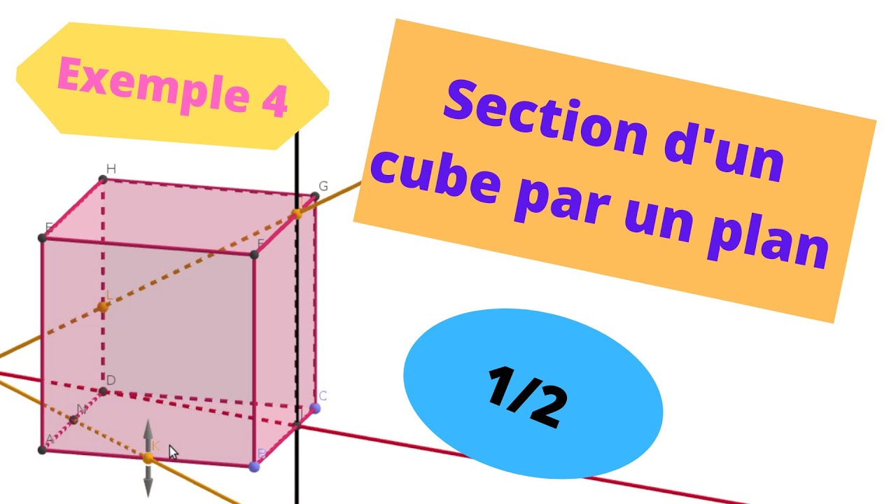 Section d'un cube par un plan : Exemple 4