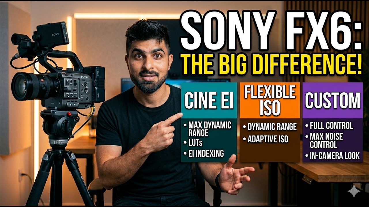 Руководство по экспозиции для Sony FX6: Cine EI, Flexible ISO и пользовательский режим.