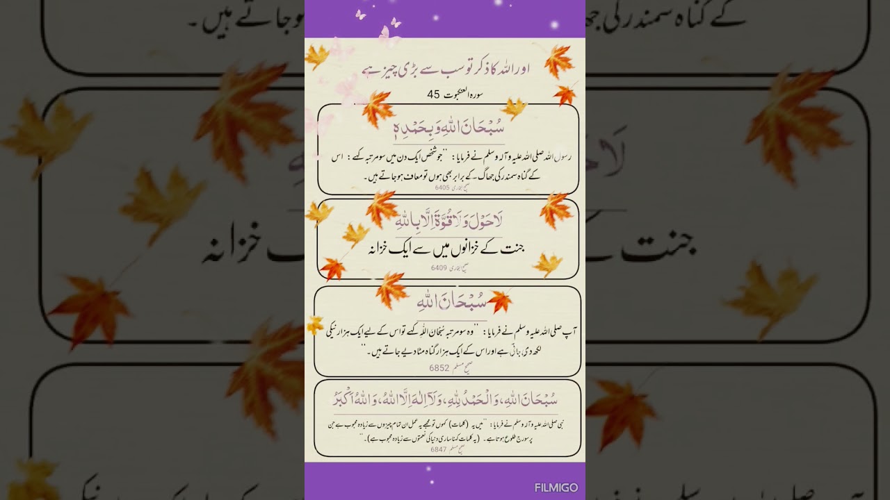 subhanallah #Allah k zikar #azkaar #duaien #quranicverse #hadeesnabvi  #famousshort @humtum2439