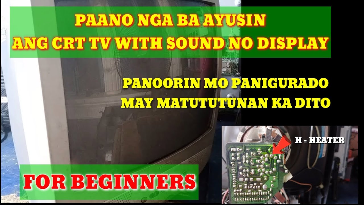 HOW TO REPAIR CRT TV WITH SOUNDS NO DISPLAY step by step tutorial