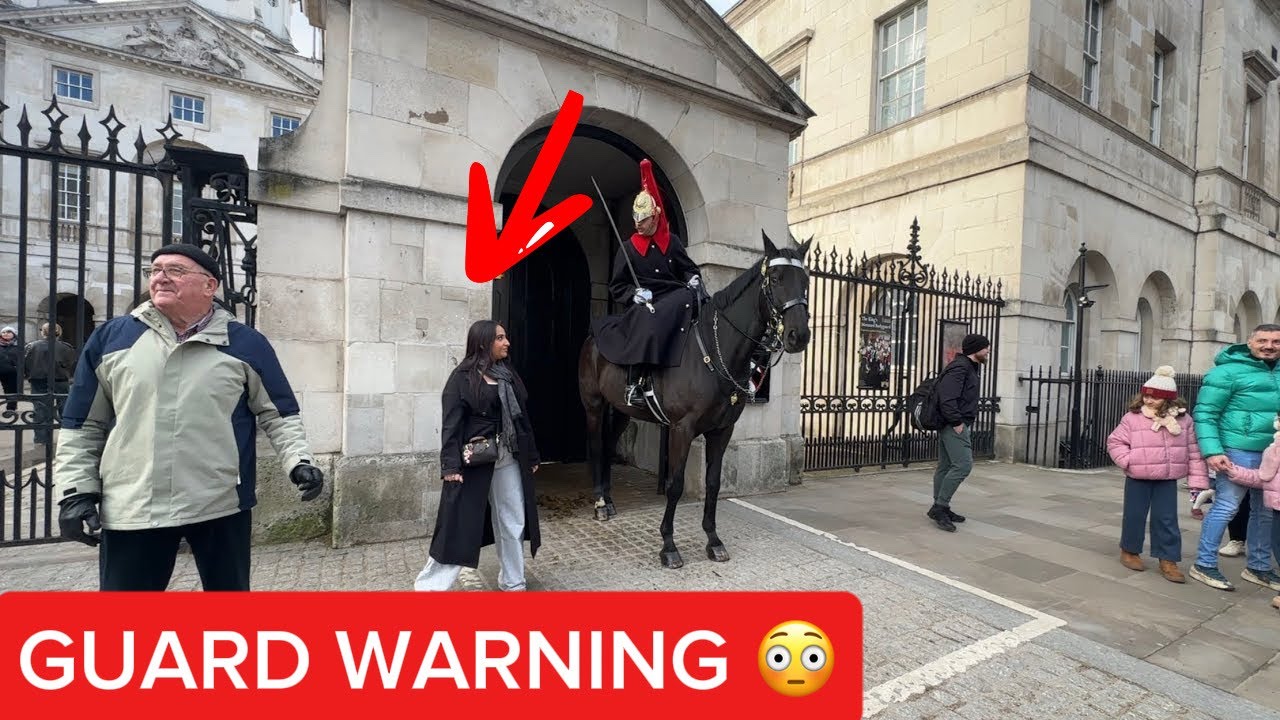 Tourist Ignores the Line, Guard Reacts Instantly