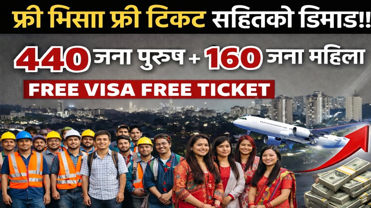 free visa free ticket ६०० जना महिला र पुरुषको नयाँ डिमान्ड Free Visa Free Ticket Malaysia New Demand
