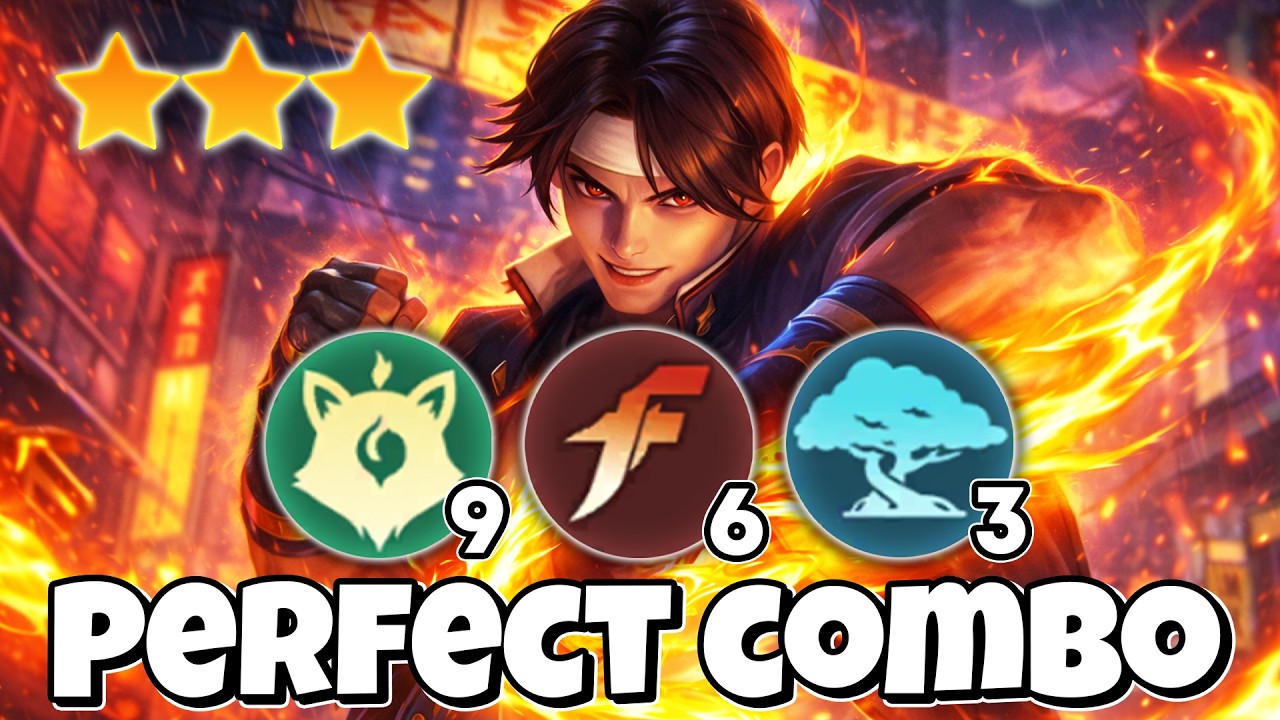PERFECT COMBO!! KYO KUSANAGI B3 + 9 MYSTIC MEOW + 6 KOF + 3 BTC!! MAGIC CHESS GO GO