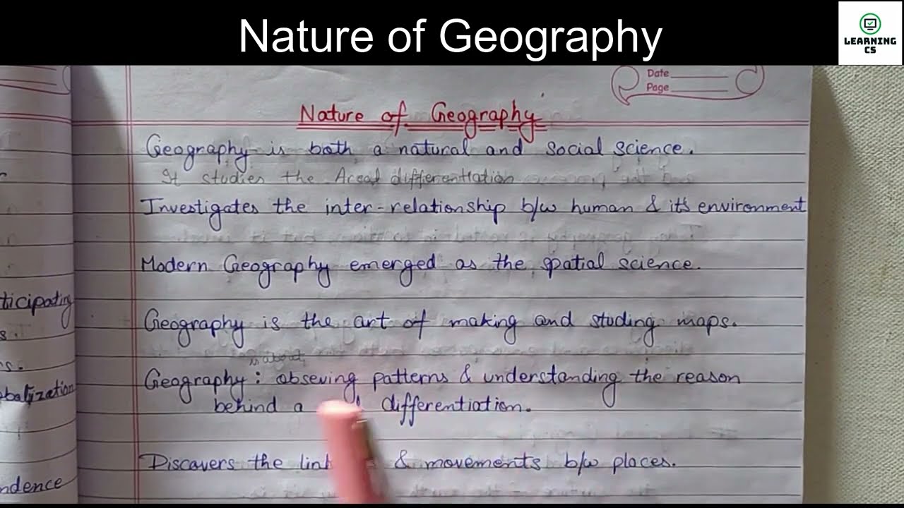 What are The Nature of Geography?