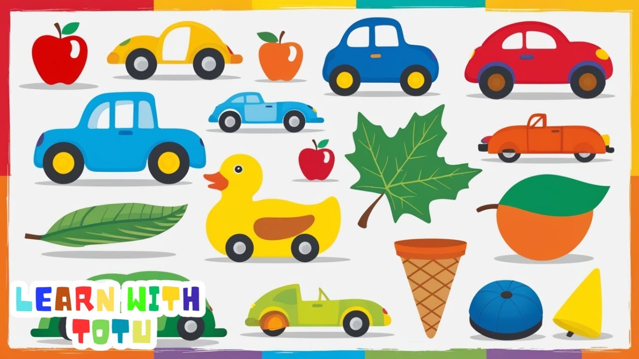 Learn Colors And Shapes With Coloring Pages | Easy Color Learning