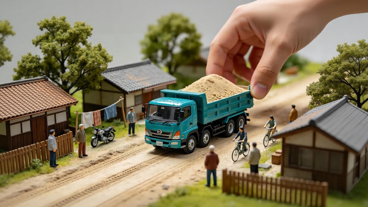 Sand Truck Delivery Disaster 😱🚚 Struggling Through Mud to Dam Project | Realistic Miniature Diorama