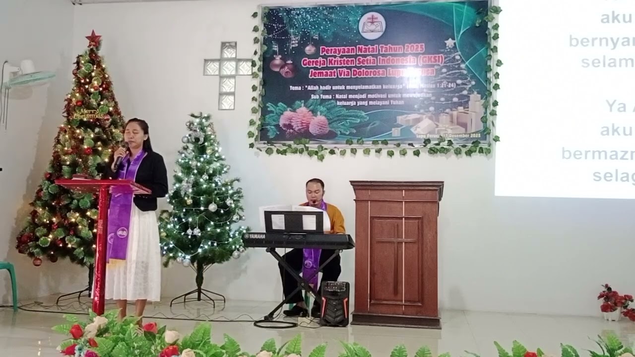 Ibadah Minggu, 11-01-2025 di GKSI Jemaat Via Dolorosa Lupu Peruca. Wl: Ibu Sri Melati