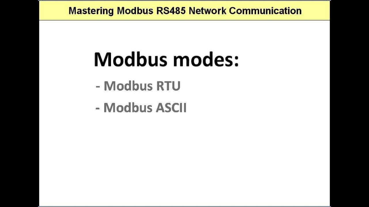 Modbus RTU vs. ASCII