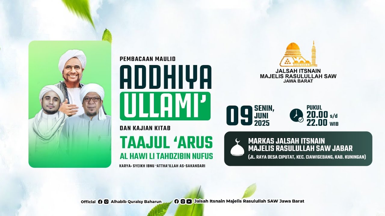 KAJIAN TASAWWUF KITAB TAAJUL ARUUS 09 JUNI 2025
