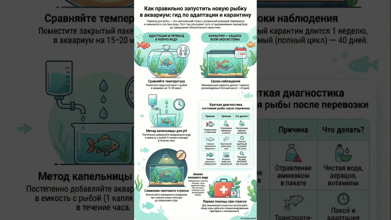 Как правильно выпустить рыбу в аквариум