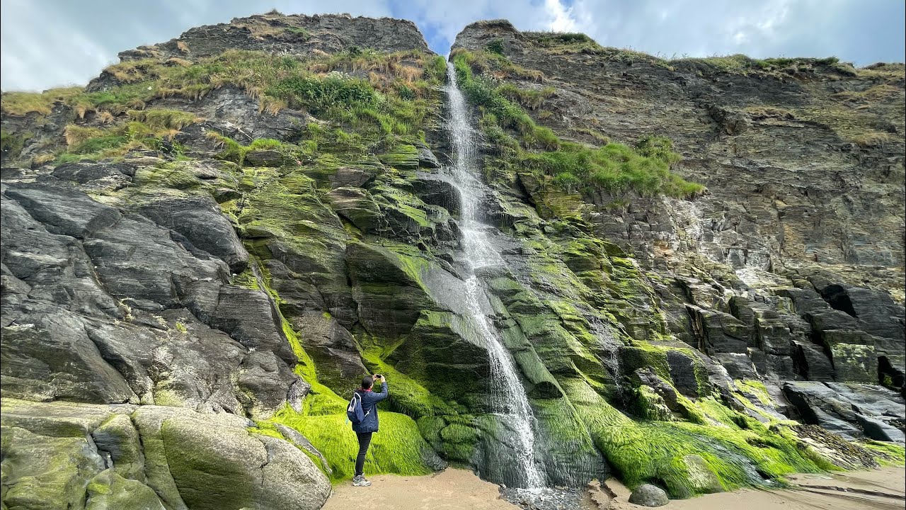 Tresaith Waterfall, Cardigan, West Wales UK