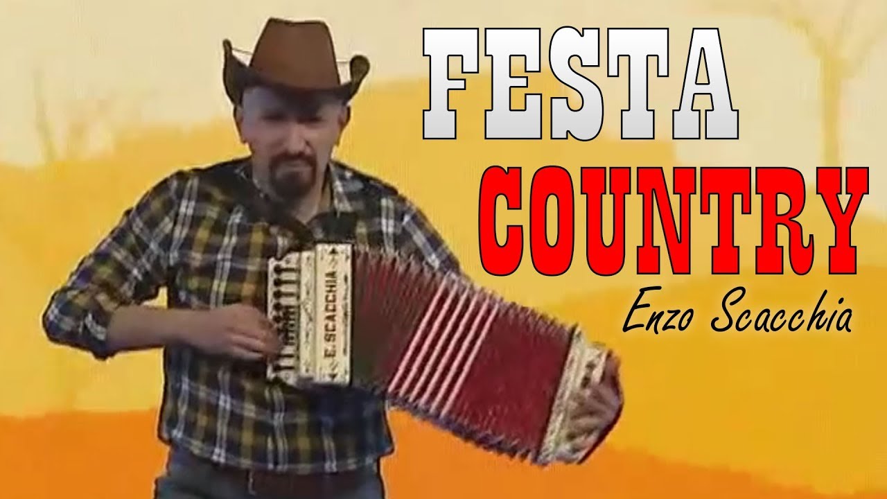 FESTA COUNTRY,Enzo Scacchia in diretta Tv CANALE ITALIA.Ballo di gruppo Bluegrass Dance Organetto