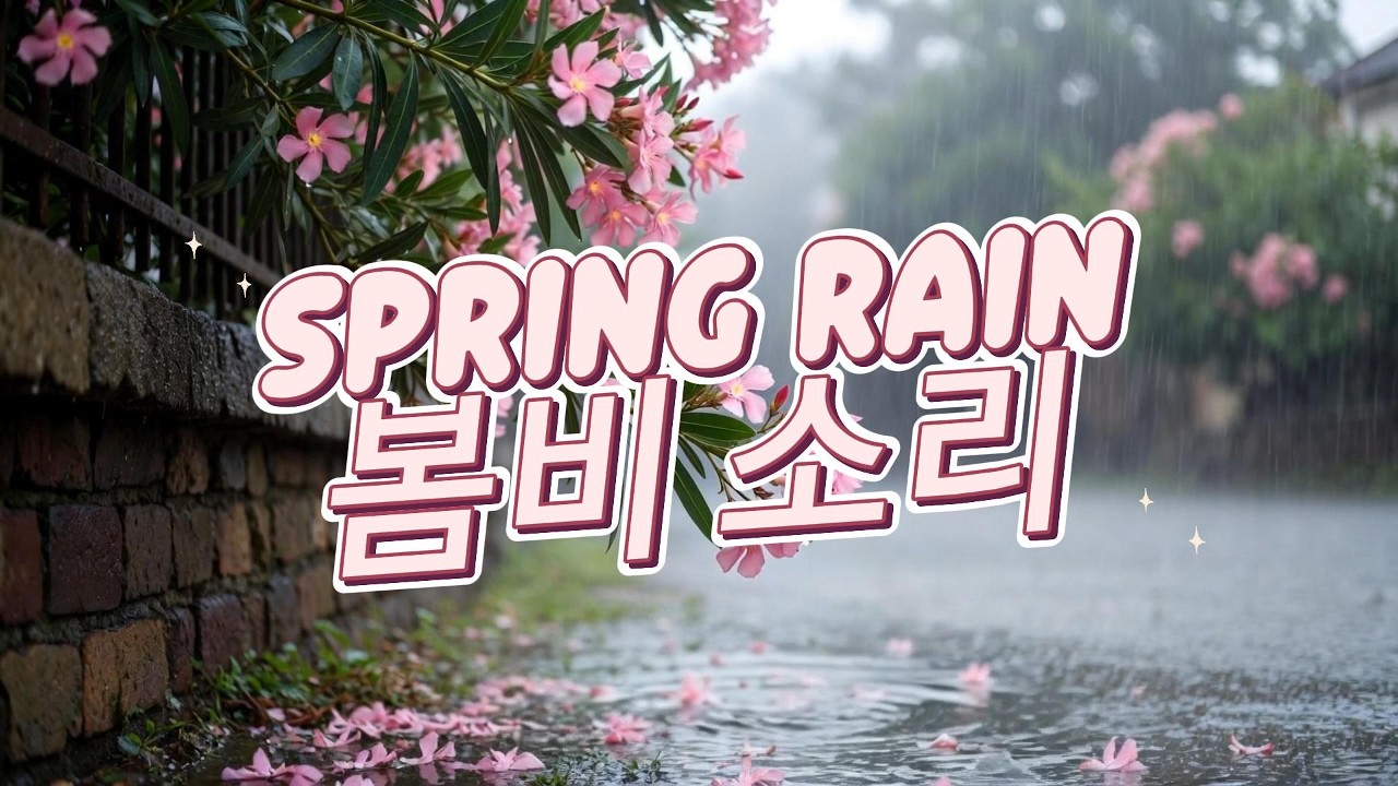🌧️ 봄비 소리 8시간 | 듣다 보면 잠드는 자연 빗소리 Spring Rain for Sleep/ #봄비 #빗소리  #수면음악