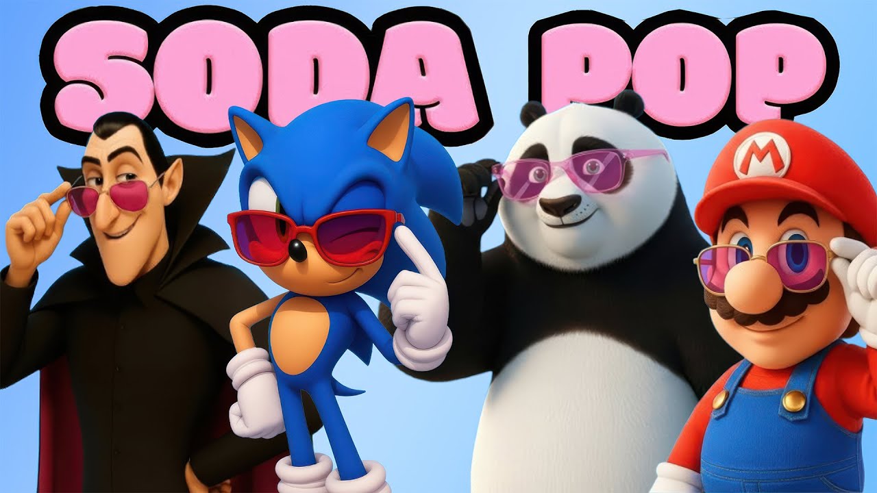 SODA POP x SONIC THE HEDGEHOG, SUPER MARIO, HOTEL TRANSYLVANIA, KUNG FU PANDA Music Mixes Comparison