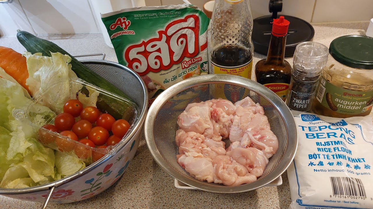 ไก่ทอด & สลัดผัก Chicken Fried &Salad(สะสมเวลาค่ะ)