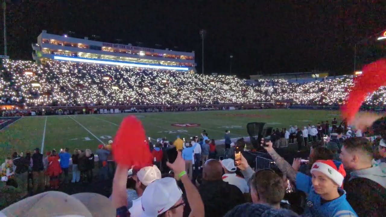 Ole Miss LASER LIGHT SHOW at Vaught Hemingway Stadium