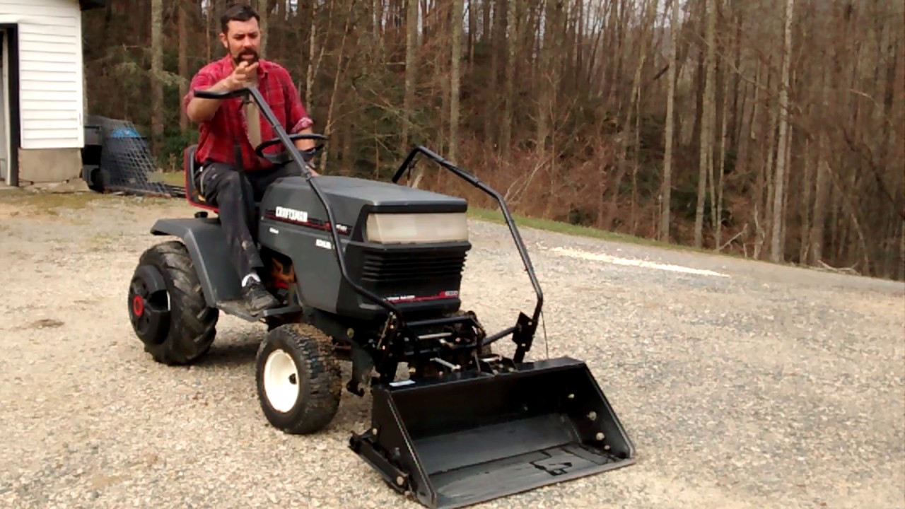 Lawn Tractor Front Scoop Review, And Demonstration.