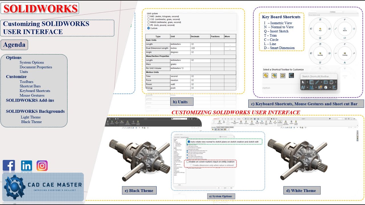 How to Customize SOLIDOWRKS User Interface | SOLIDWORKS Advanced Settings & Shortcuts
