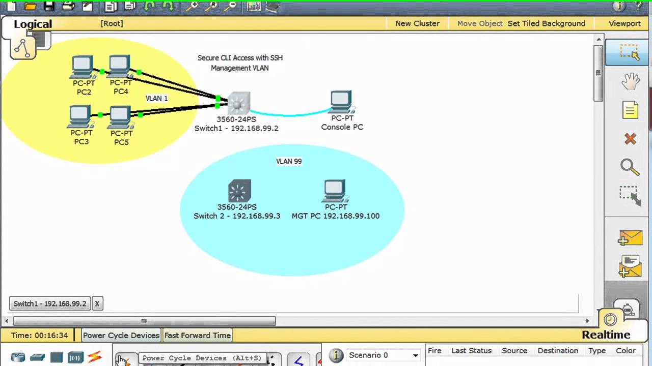 Configure a Cisco Switch for SSH access -Part 1 setup