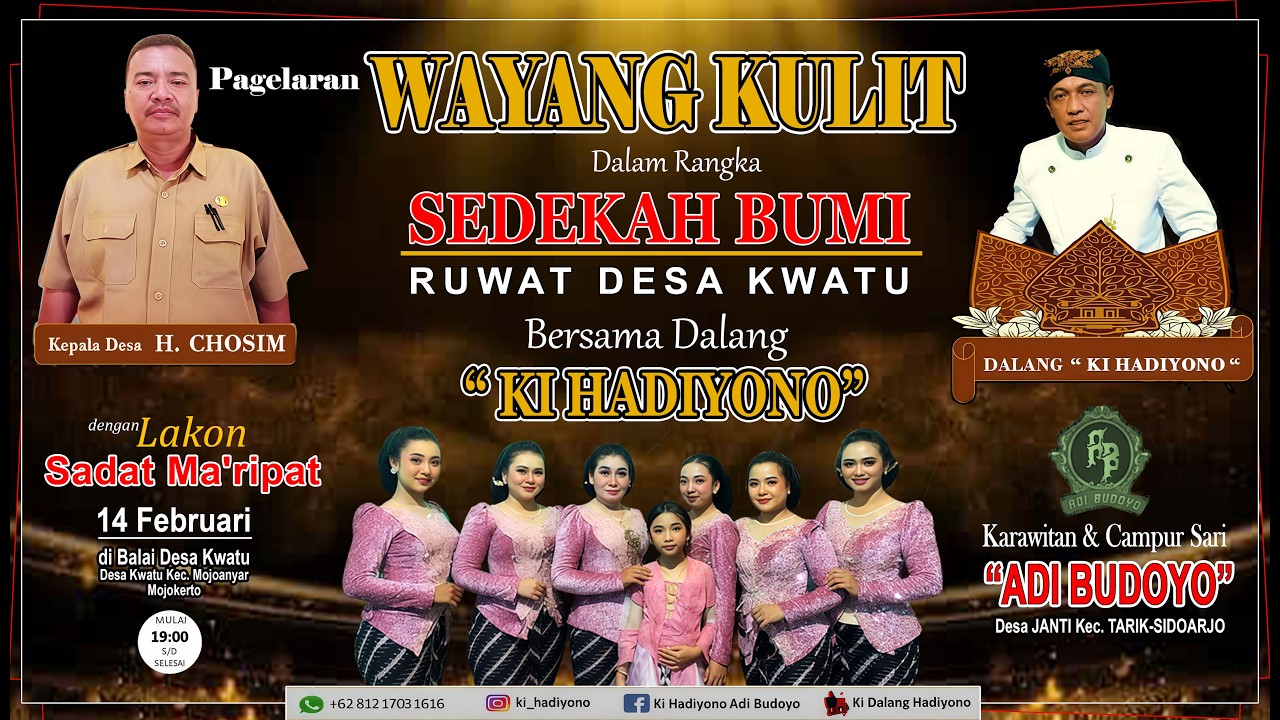 🔴 Live : Sadat Ma'ripat || Ki Dalang Hadiyono || Adi Budoyo || Desa Kwatu Mojoanyar Mojokerto