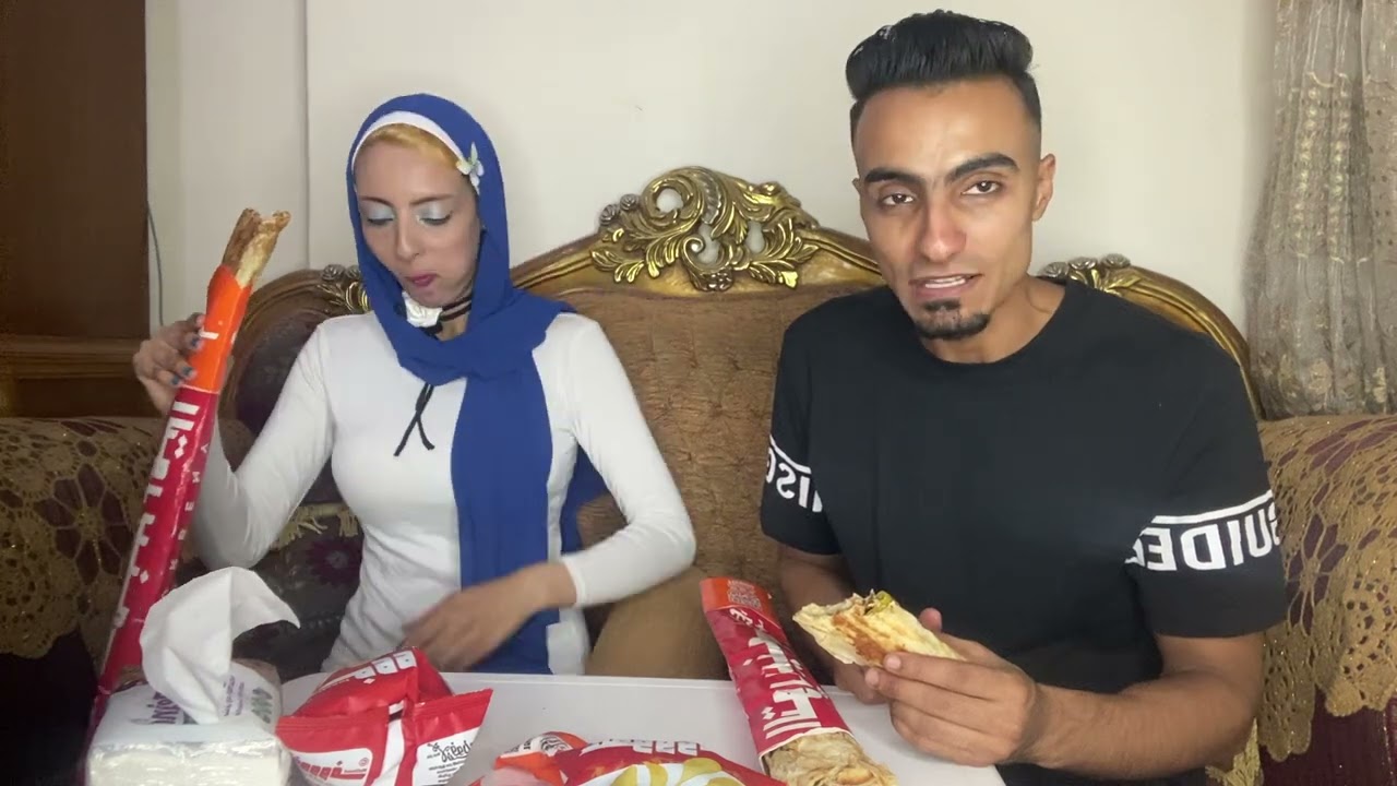 تجربة سندوتش ملفوف التربينى النص متر مع إسلام سمسم و أميرة