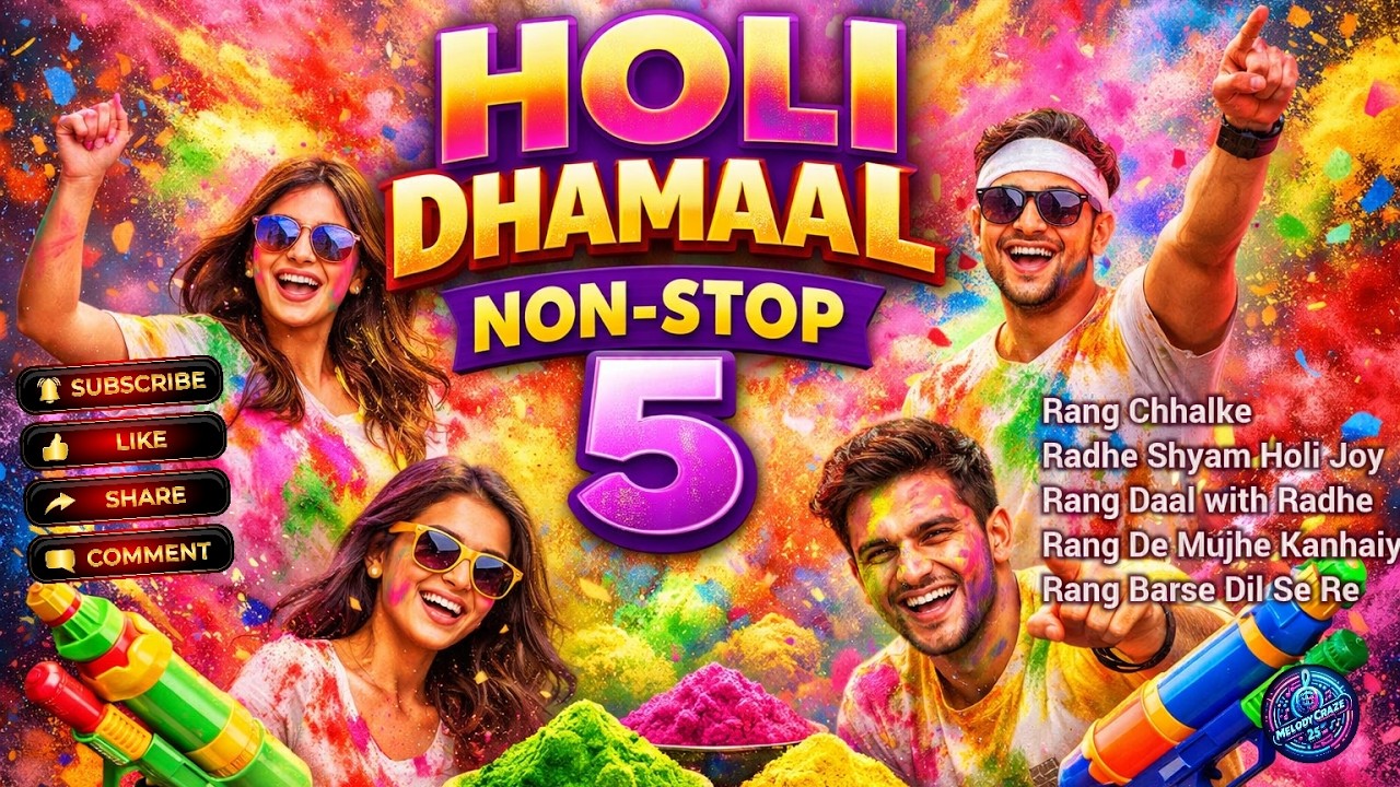 MC25 Non-Stop Holi Mashup 2026 | Rang Barse Special | Official Music | 8D AUDIO 