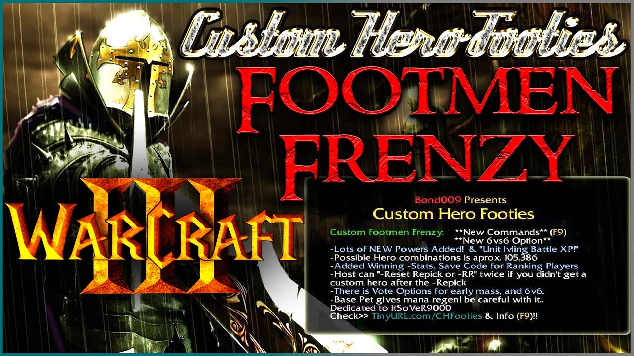 Warcraft 3 Custom Map: Custom hero Footies l Footmen Frenzy but it is more fun and chaotic...