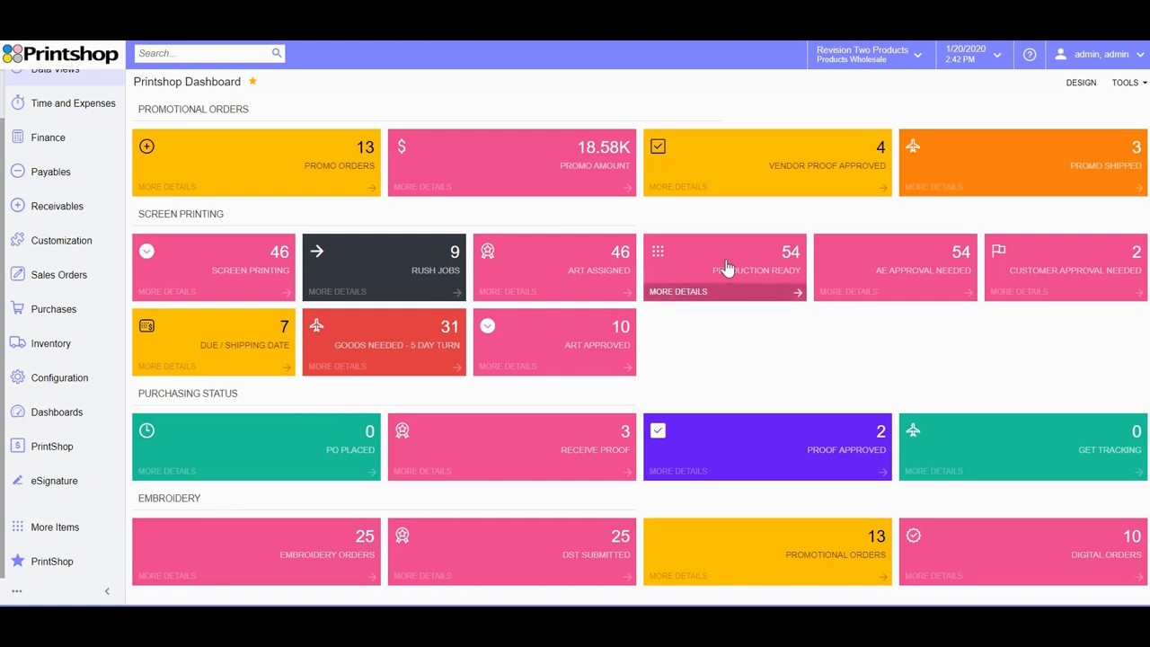 Acumatica Printshop Overview Demo for Screen Printing, Embroidery, Promotional and Print Business