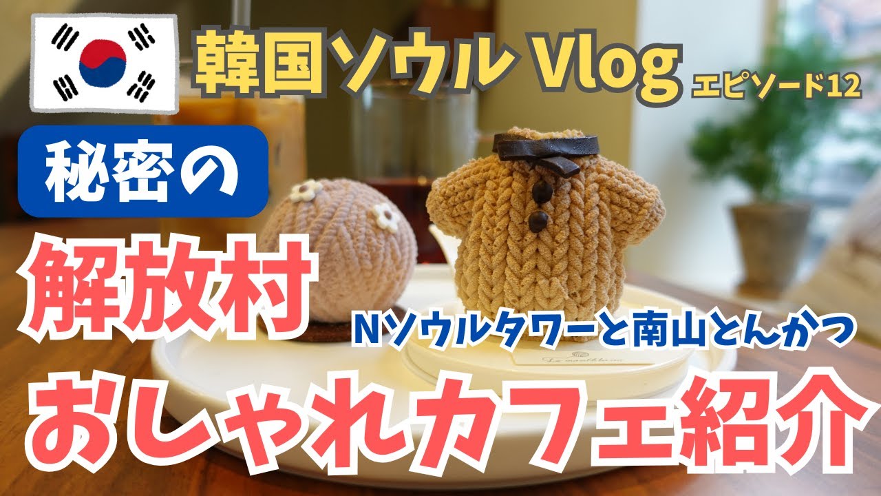 【韓国旅行Vlog】解放村のおしゃれカフェを巡る！南山Nソウルタワーの夜景から南山とんかつまで！ソウル18日間プチ移住！