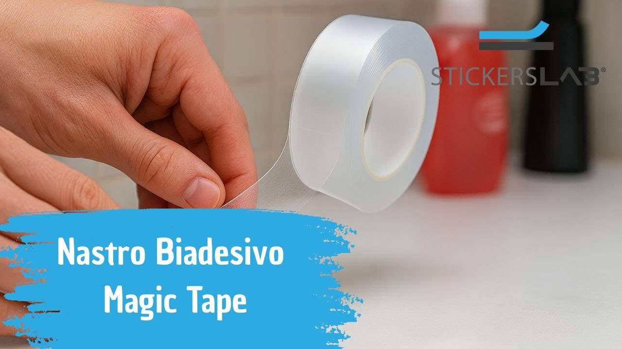 StickersLab - Nastro Biadesivo Magic Tape: Fissaggio Forte, Antiscivolo e Versatile