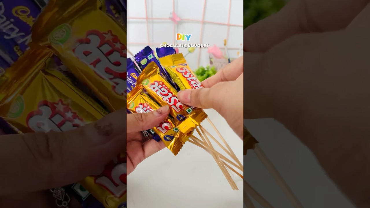DIY chocolate bouquet ❤️ #diy #shorts #shortvideo #viralvideos #bouquet #handmade #trending