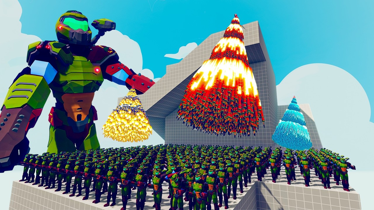 200x DOOMGUY vs 4x EVERY GOD - Totally Accurate Battle Simulator TABS