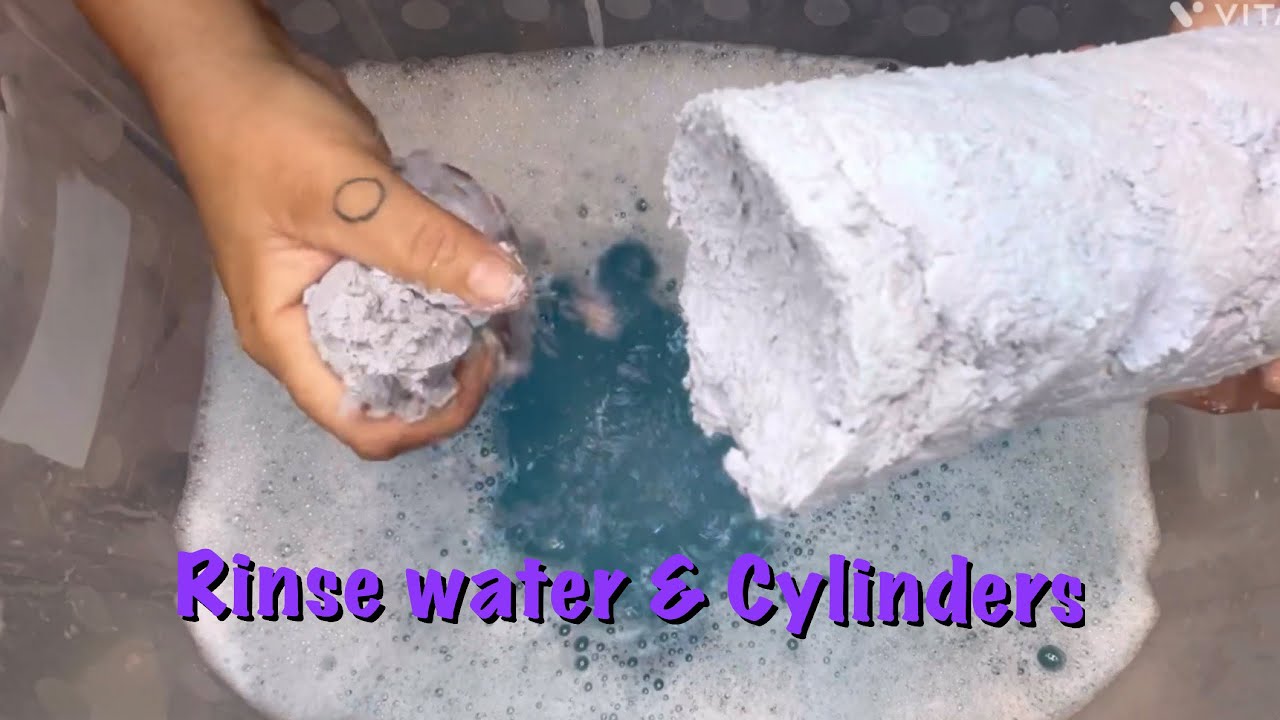 ASMR ODDLY SATISFYING- RINSE WATER & CYLINDERS SO RELAXING 😎