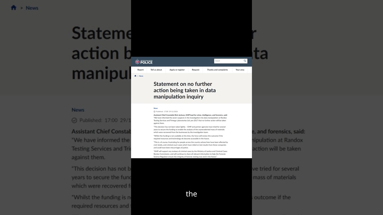 GMP take no further action into alleged data manipulation at Randox and Trimega