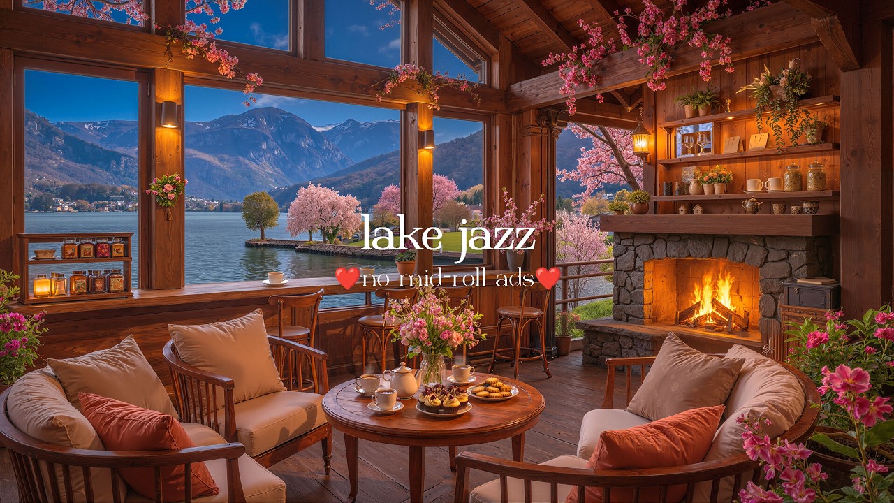 Spring Jazz Music 🌸 Cozy Coffee Shop Ambience & Relaxing Jazz Instrumental Music for Studying, Work