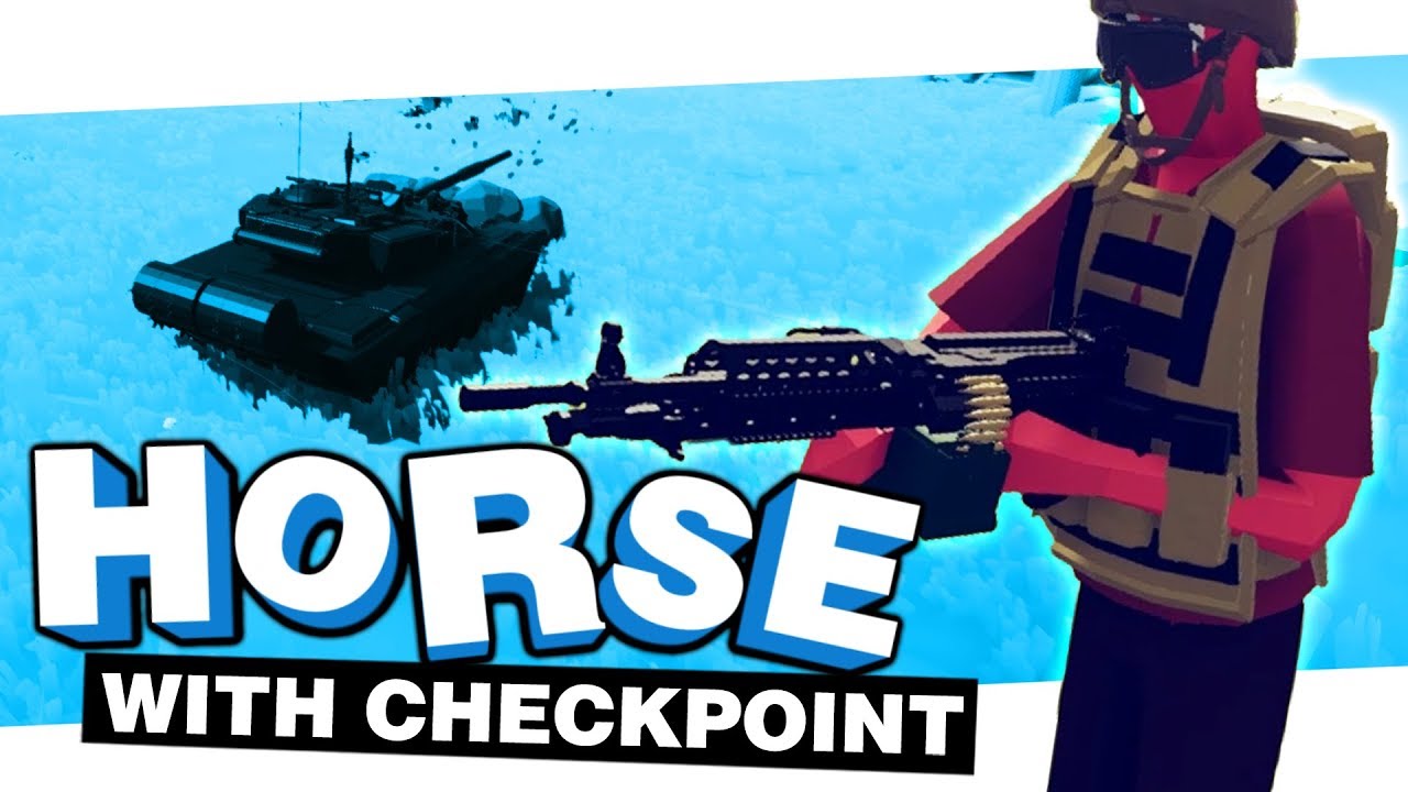 HORSE VS CHECKPOINT REMATCH | TOTALLY ACCURATE BATTLE SIMULATOR