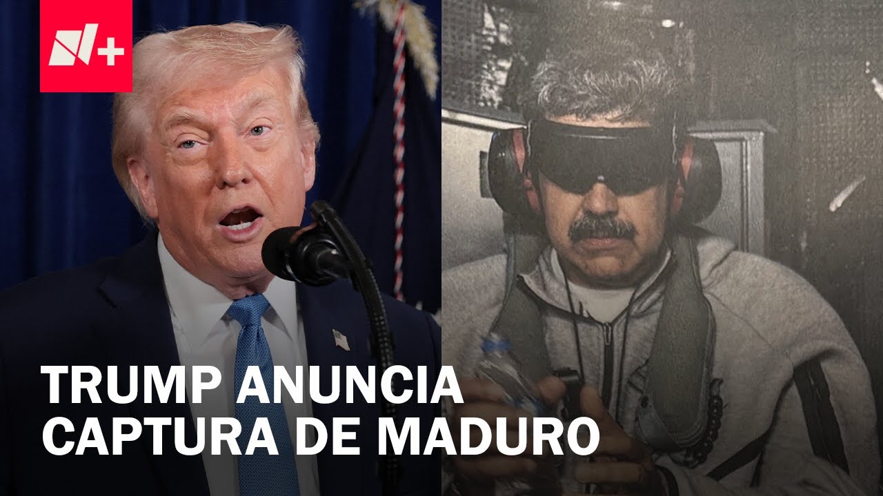 El presidente Donald Trump anuncia la captura de Nicol&aacute;s Maduro. Cobertura especial de N+