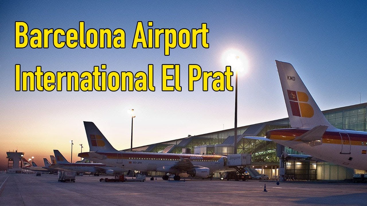 Barcelona Airport International El Prat. Inside the airport. We go to registration, go to Duty Free