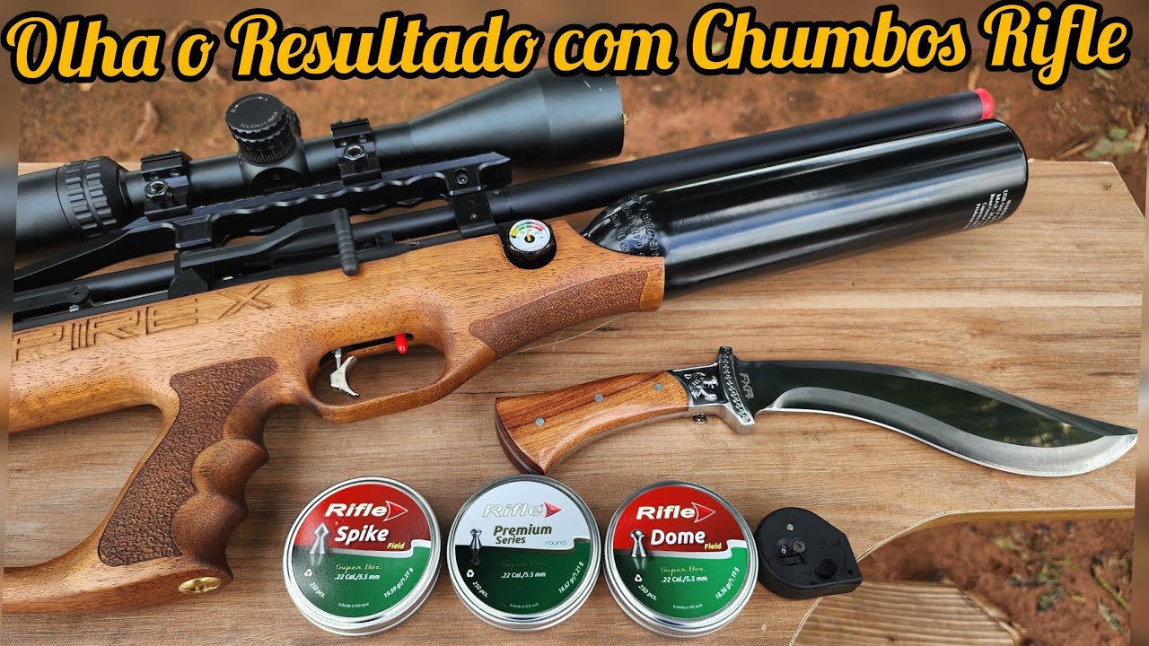 TESTE DE AGRUPAMENTO: PCP KRAL PUNCHER EMPIRE X COM CHUMBOS RIFLE ROUND, SPIKE E DOME