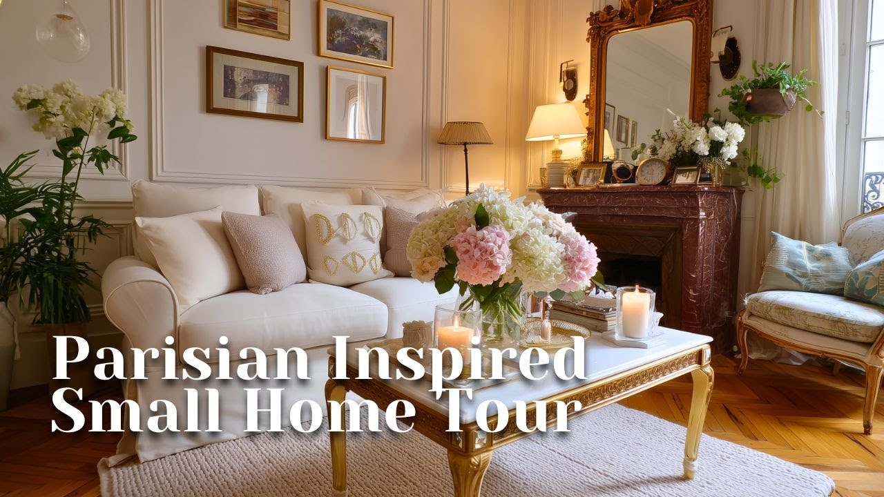 Parisian Inspired Small Home Tour | Elegant French Classic Interior Design & Decor Ideas