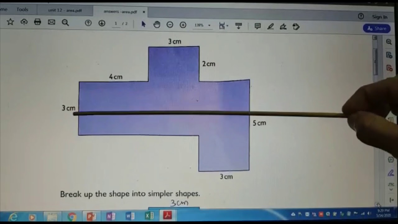 Area of compound  shapes   practice sums & explanationGrade 6 BY TR  Ambily
